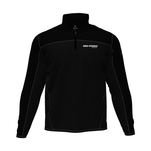 [CUS-DFW-QTRZ-PER-LSL-BLK-AS-LOGO2] Quarter Zip Pullover (Adult S, Black, Logo 2)
