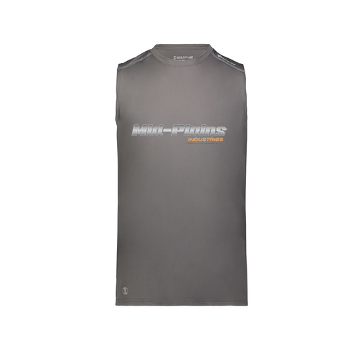 [222593.98D.S-LOGO2] Men's CoolDry TankTop (Adult S, Gray, Logo 2)