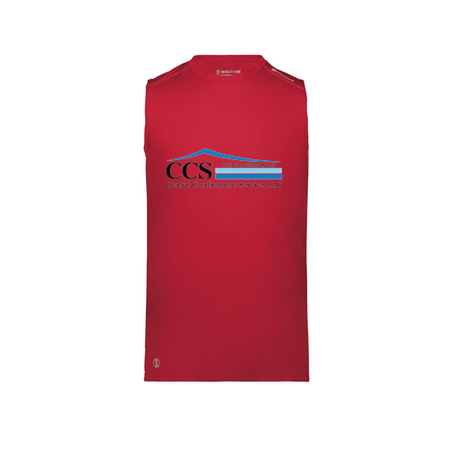[222593.083.S-LOGO1] Men's CoolDry TankTop (Adult S, Red, Logo 1)