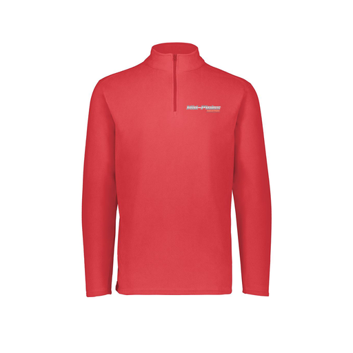 [6863.083.XS-LOGO2] Men's MicroFleece 1/4 Zip Pullover (Adult XS, Red, Logo 2)