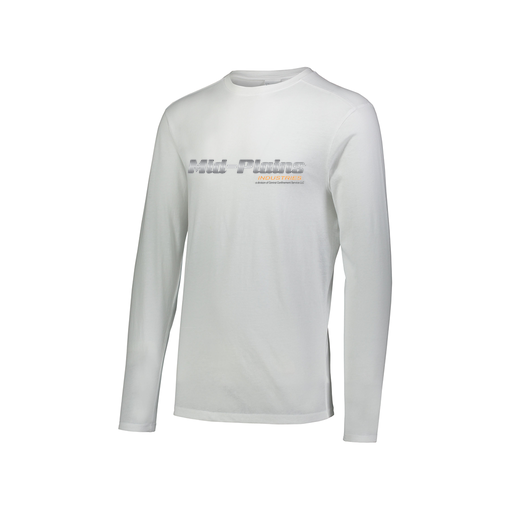 [FTLCUBWH-AXS-LOGO2] Decker Men's Tri-Blend T-Shirt - Long Sleeve (Adult XS, White, Logo 2)