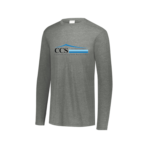 [FTLCUBGY-AXS-LOGO1] Decker Men's Tri-Blend T-Shirt - Long Sleeve (Adult XS, Gray, Logo 1)