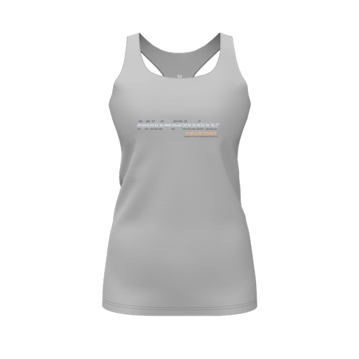 [FT0TRBGY-FYS-LOGO2] Decker Racerback Tank Top (Female Youth S, Gray, Logo 2)