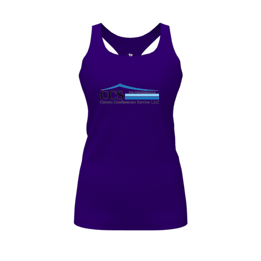 [FT0TRBPP-FYS-LOGO1] Decker Racerback Tank Top (Female Youth S, Purple, Logo 1)