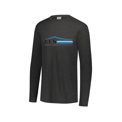 [FTLCUBBK-AXS-LOGO1] Decker Men's Tri-Blend T-Shirt - Long Sleeve (Adult XS, Black, Logo 1)