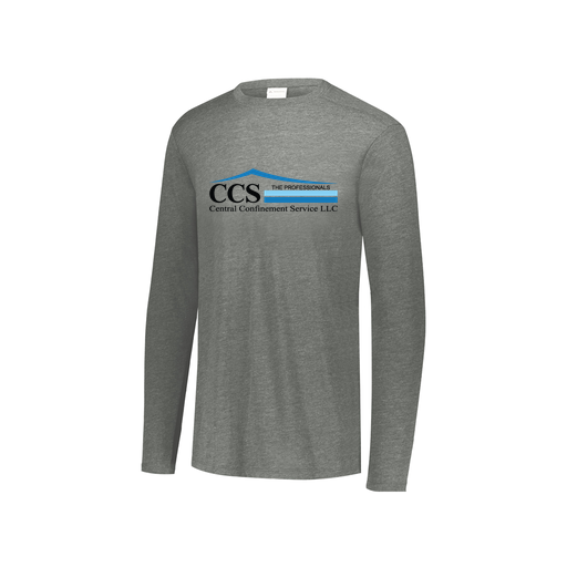 [FTLCUBGY-YS-LOGO1] Decker Youth Tri-Blend T-Shirt - Long Sleeve (Youth S, Gray, Logo 1)